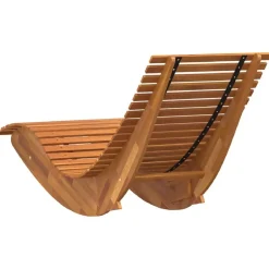 vidaXL Tumbona 2 pcs Marrón 154 x 60 x 74 cm Madera de Acacia Sólida Discount