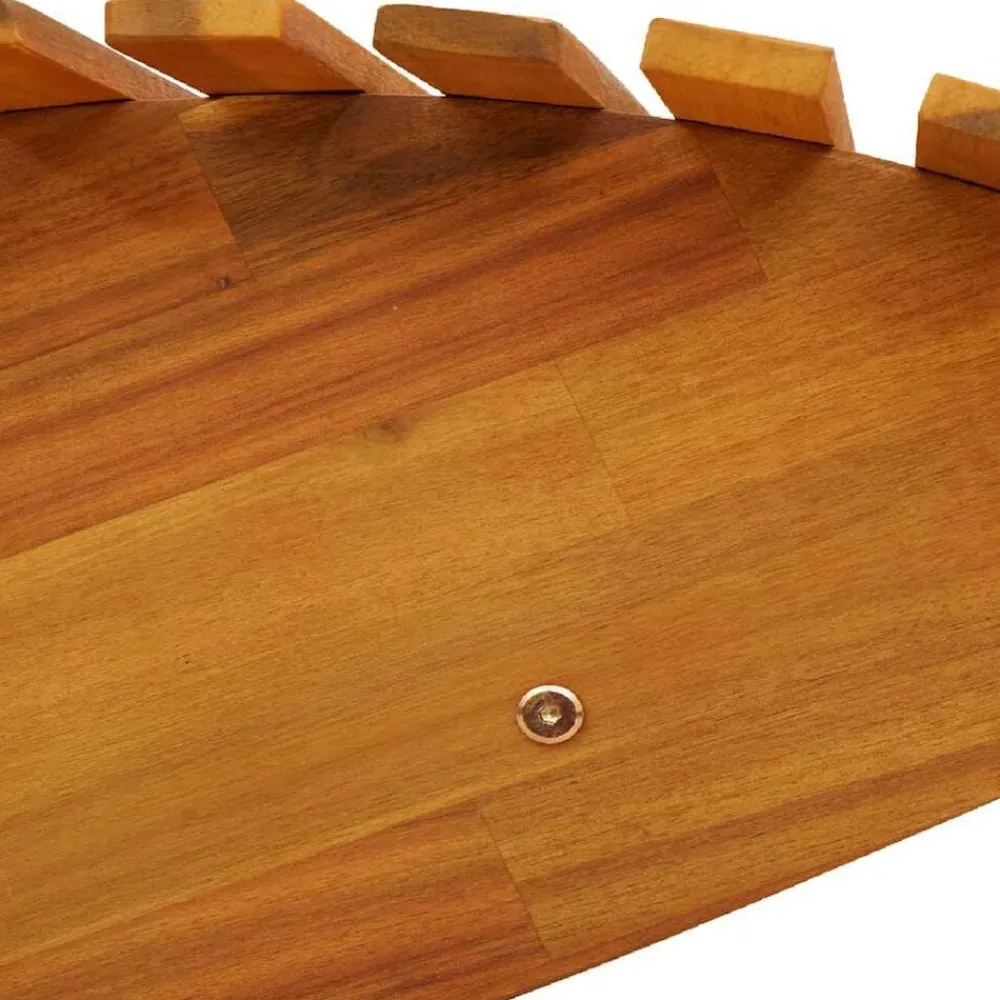 vidaXL Tumbona 2 pcs Marrón 154 x 60 x 74 cm Madera de Acacia Sólida Discount