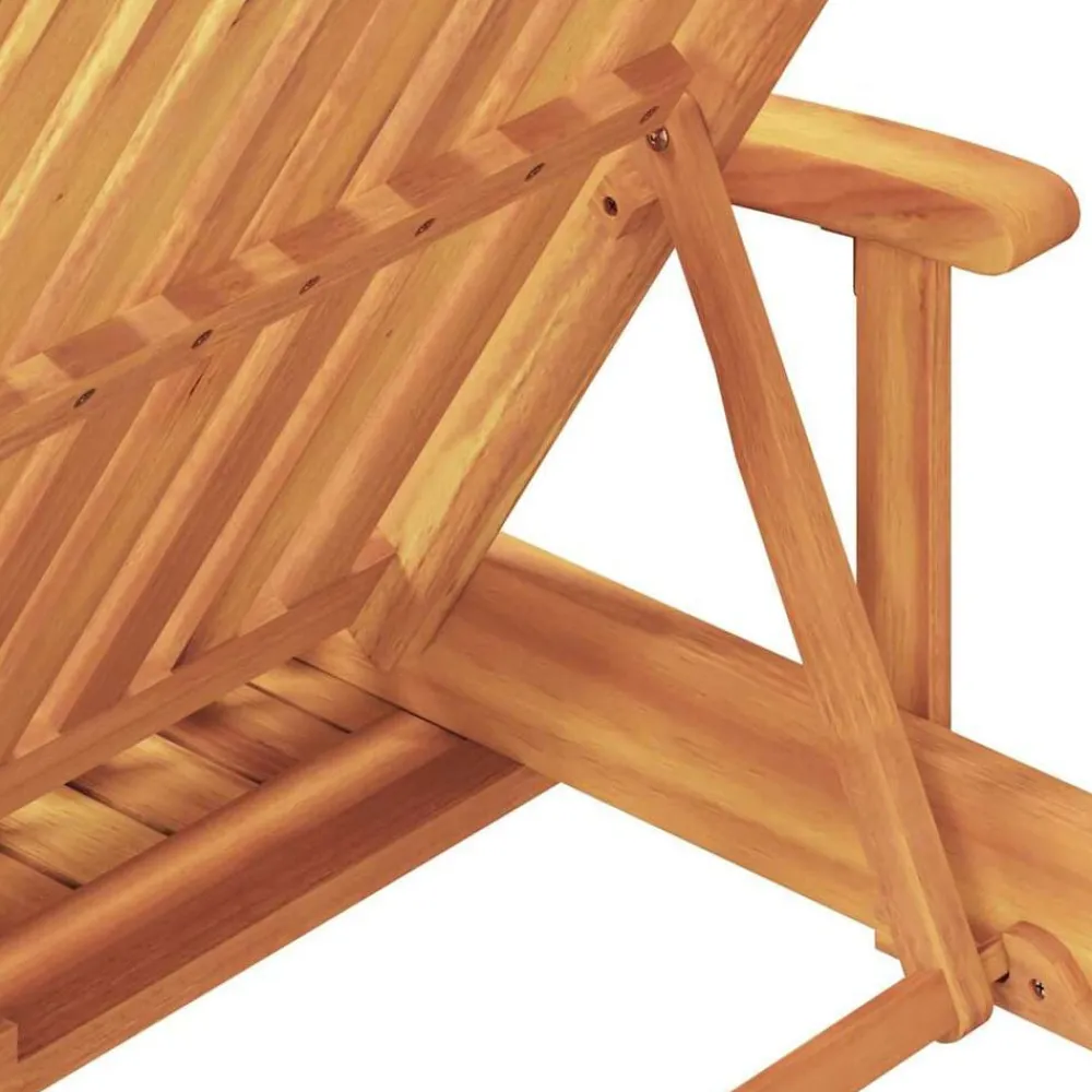 vidaXL Muebles De Jardín-Tumbona 2 pcs Madera de Acacia Sólida