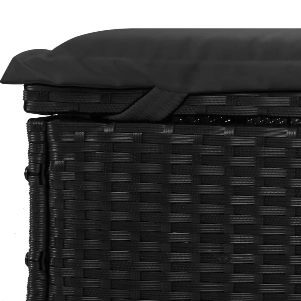 vidaXL Muebles De Jardín-Tumbona 1 ud con cojín ratán sintético 201x55x62 cm