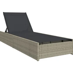 vidaXL Tumbona 200.5 x 70 x 75 cm ratán sintético Beige Hot
