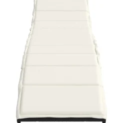 vidaXL Tumbona con cojín ratán sintético 55x199x50 cm Negro Hot