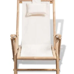 vidaXL Muebles De Jardín-Tumbona de exterior de bambú