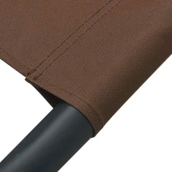vidaXL Tumbona de exterior con dosel y almohadas marrón Marrón