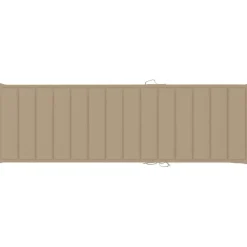 vidaXL Tumbona de jardín con mesa y cojín de madera de pino impregnada Beige New