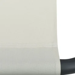 vidaXL Tumbona de jardín tela blanco Crema Online