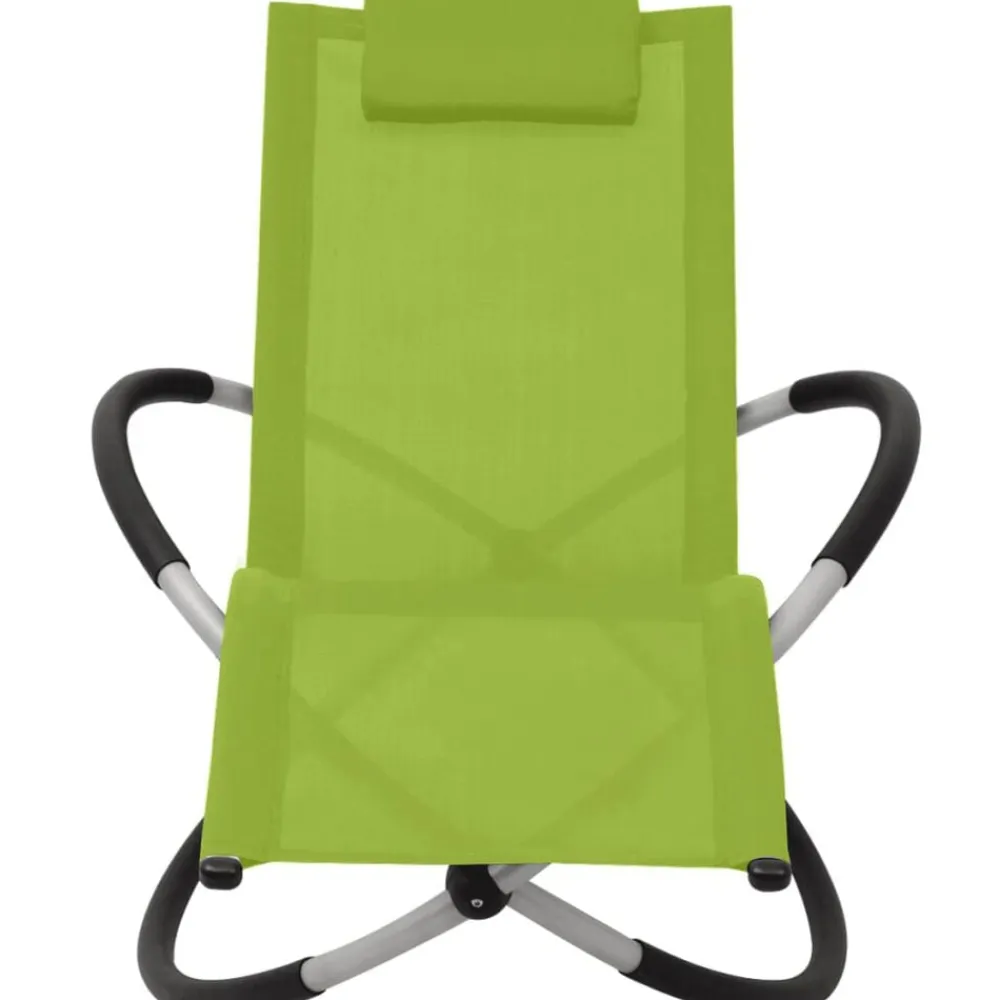vidaXL Muebles De Jardín-Tumbona geométrica de jardín de acero