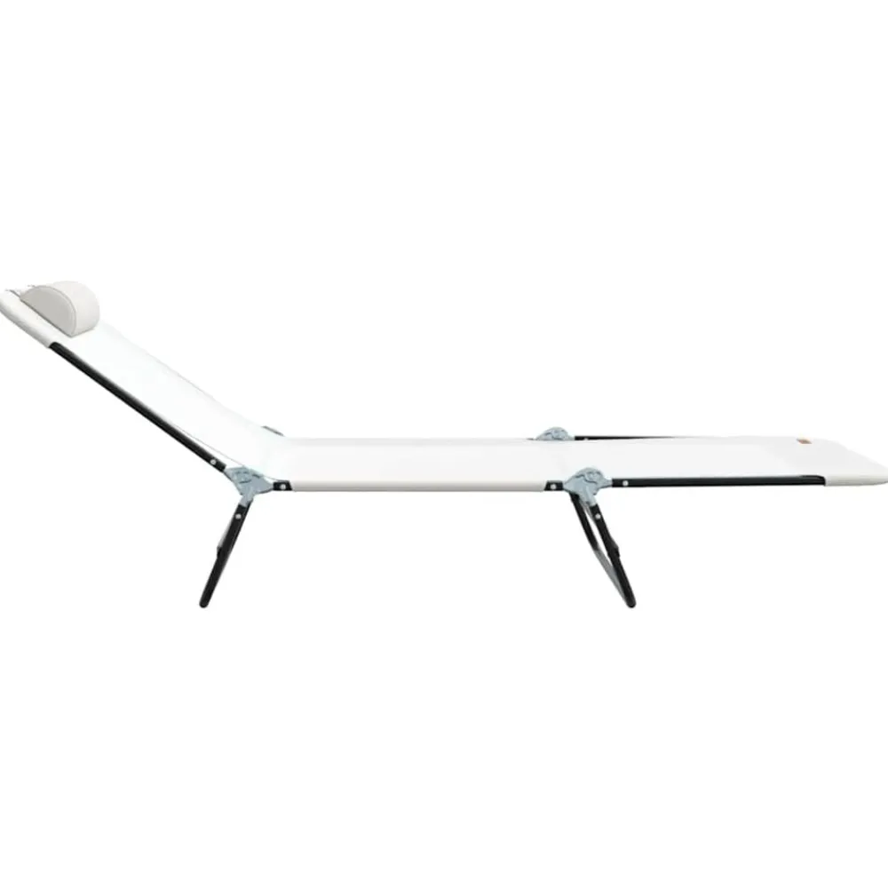 vidaXL Muebles De Jardín-Tumbona plegable 182 x 55 x 85,5 cm Textileno