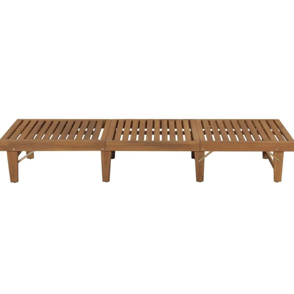 vidaXL Muebles De Jardín-Tumbona plegable de madera maciza de acacia