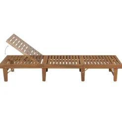 vidaXL Muebles De Jardín-Tumbona plegable de madera maciza de acacia