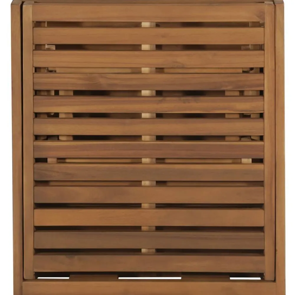 vidaXL Muebles De Jardín-Tumbona plegable de madera maciza de acacia