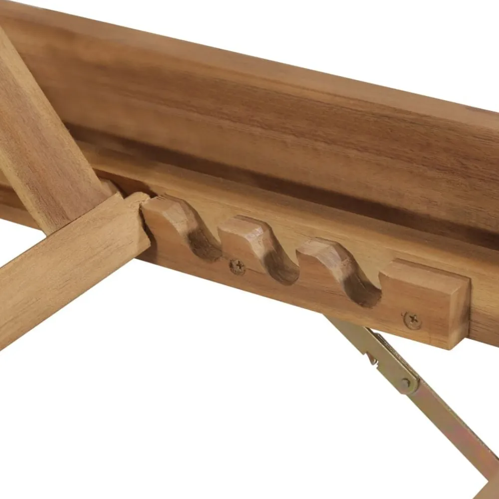 vidaXL Muebles De Jardín-Tumbona plegable de madera maciza de acacia