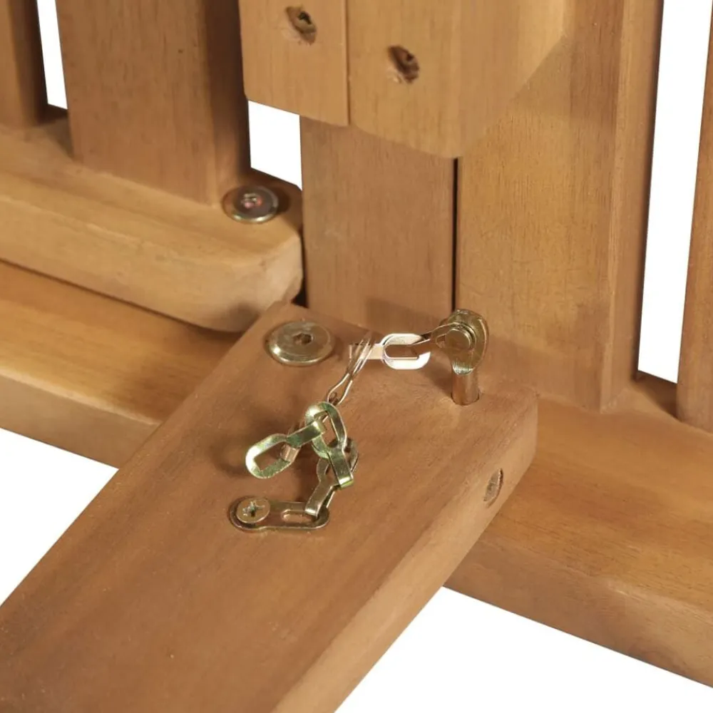 vidaXL Muebles De Jardín-Tumbona plegable de madera maciza de acacia