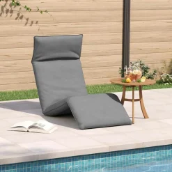 vidaXL Tumbona plegable 175x54x8,5 cm tejido oxford Gris Hot