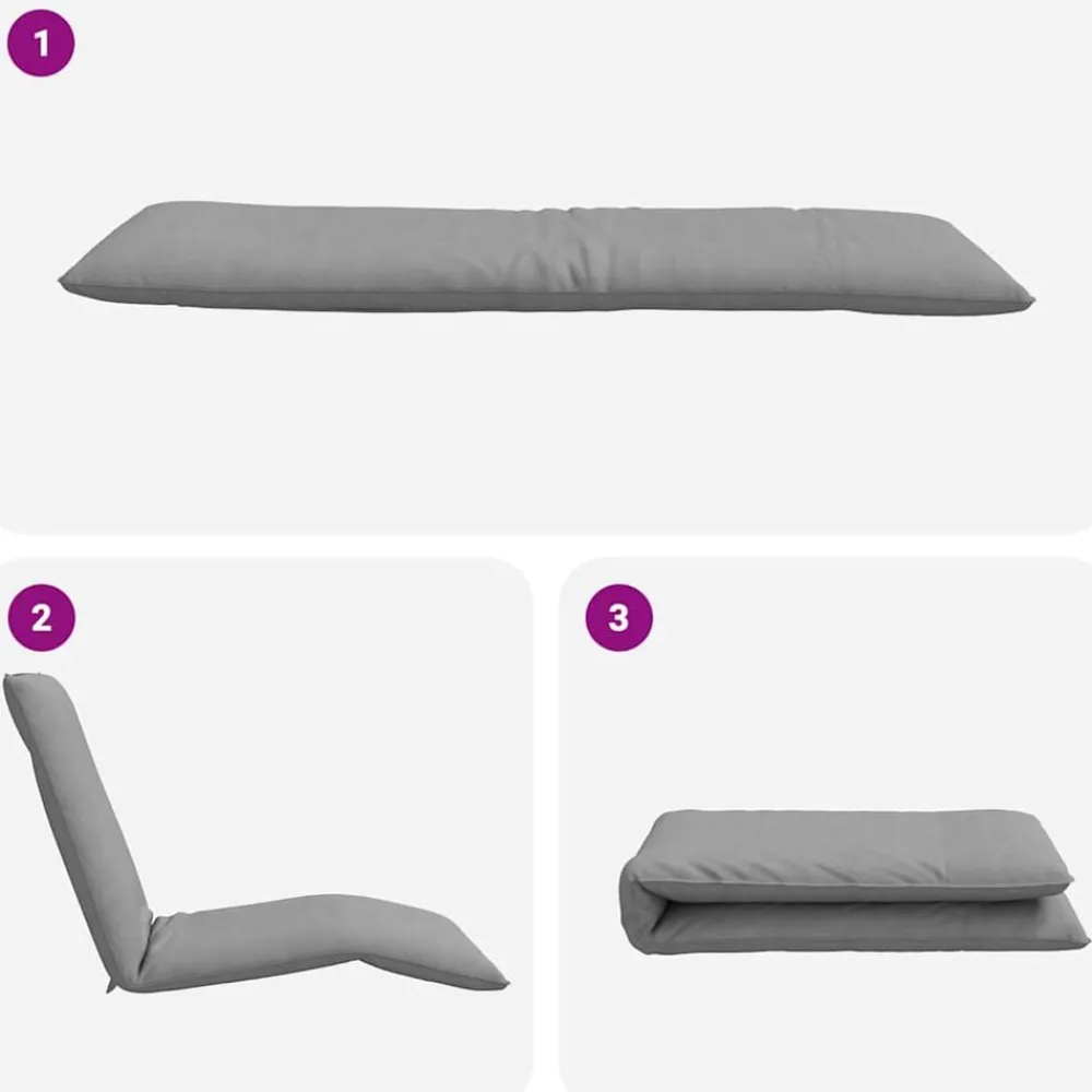 vidaXL Tumbona plegable 175x54x8,5 cm tejido oxford Gris Hot