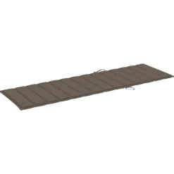 vidaXL Tumbonas con mesa y cojines 2 uds madera maciza de acacia Taupé Outlet