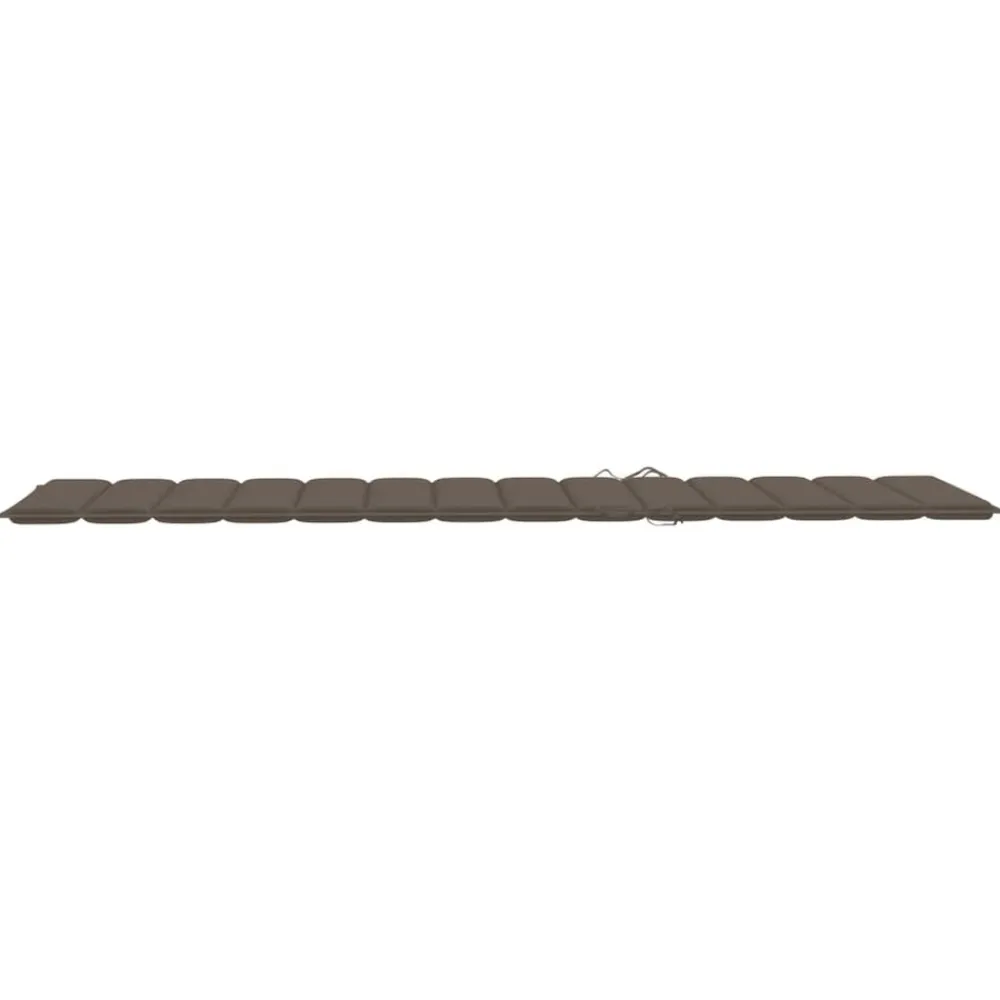 vidaXL Tumbonas con mesa y cojines 2 uds madera maciza de acacia Taupé Outlet
