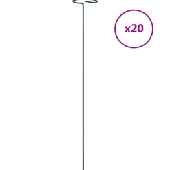 vidaXL Tutores para plantas 20 unidades acero verde oscuro 40 cm Sale