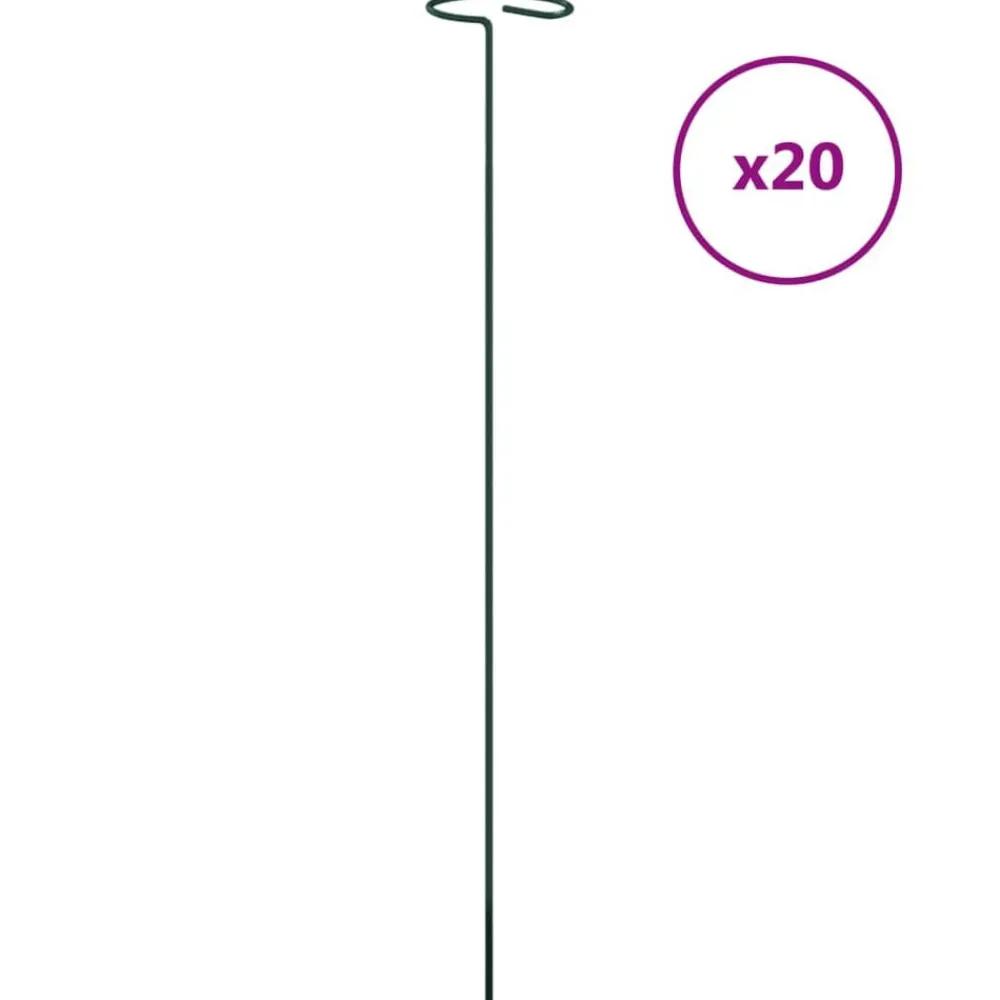 vidaXL Tutores para plantas 20 unidades acero verde oscuro 40 cm Sale