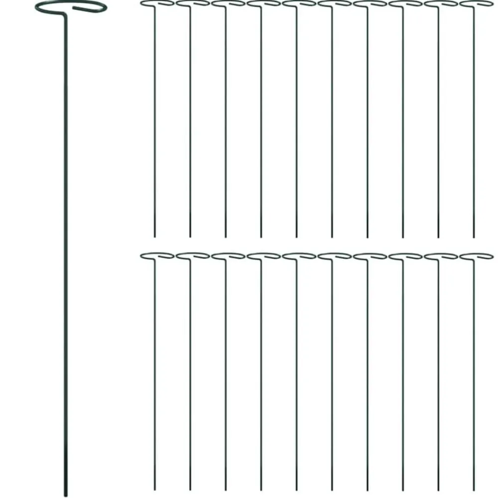 vidaXL Tutores para plantas 20 unidades acero verde oscuro 40 cm Sale