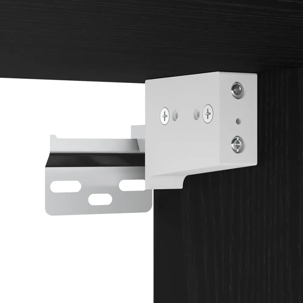 vidaXL Unidad de Pared para TV 4 pcs Madera de ingeniería Roble negro Clearance