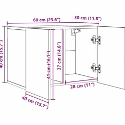 vidaXL Unidad de Pared para TV 5 pcs Madera de ingeniería Roble negro Hot
