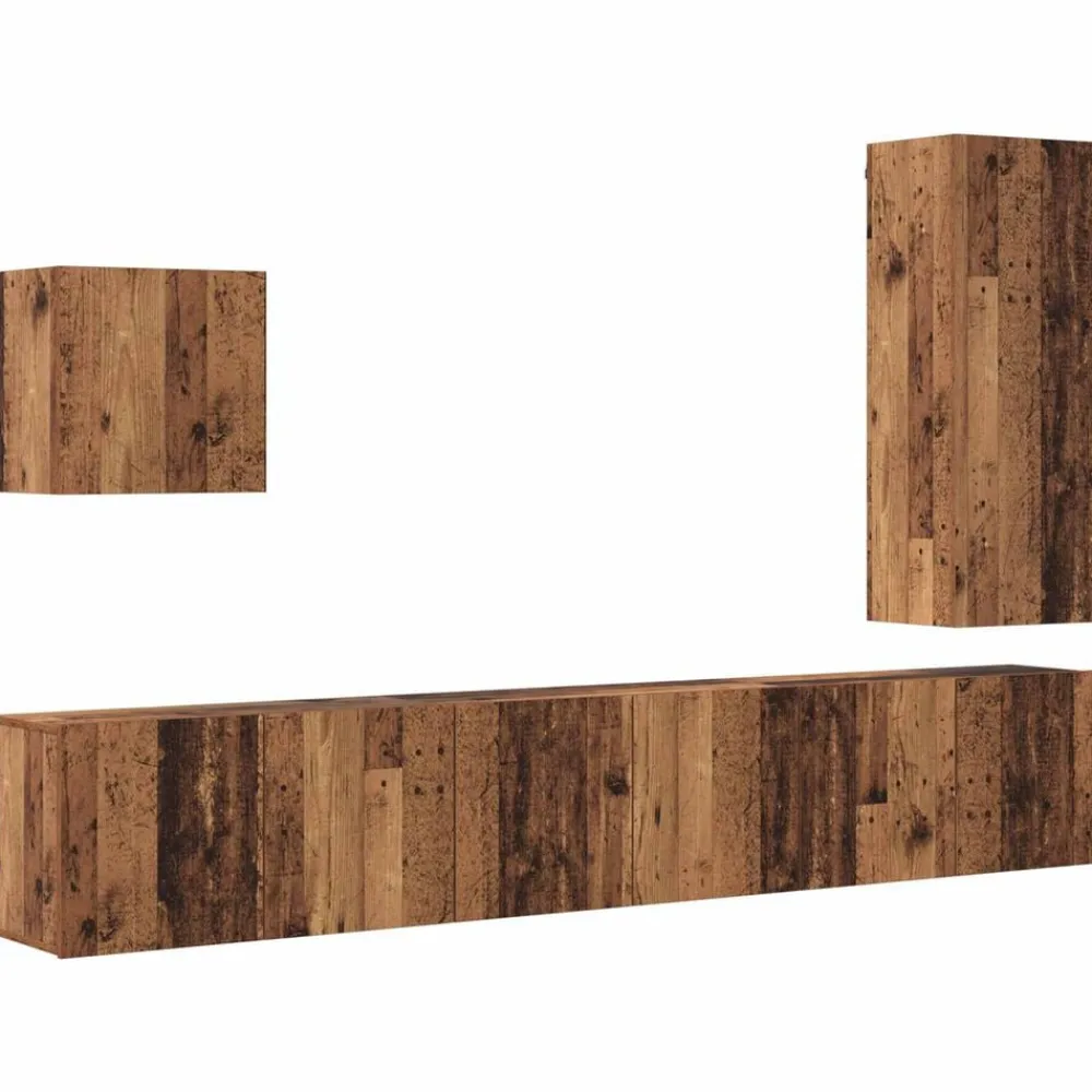 vidaXL Muebles Tv-Unidad de Pared para TV 5 pcs