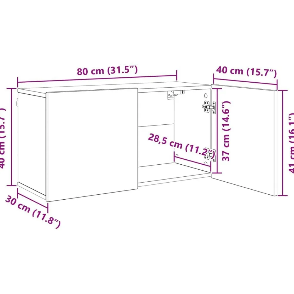 vidaXL Muebles Tv-Unidad de Pared para TV 5 pcs