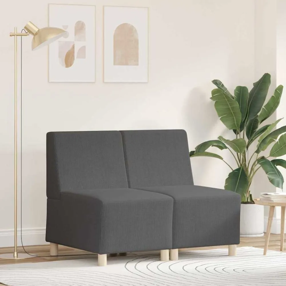 vidaXL Sofás-Unidad de Sofá Modular sin Brazos 2 pcs