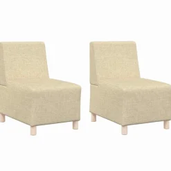 vidaXL Sofás-Unidad de Sofá Modular sin Brazos 2 pcs 55 x 74 x 82 cm