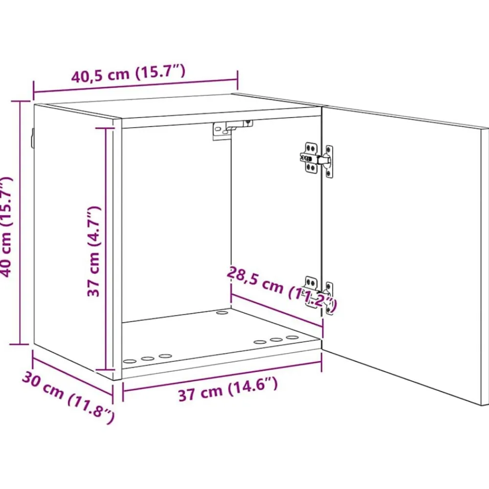 vidaXL Unidades de pared para TV 4 pcs Roble artesanal Roble artisan Outlet