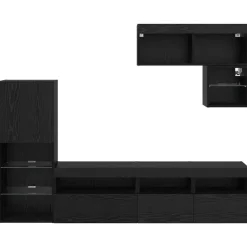 vidaXL Muebles Tv-Unidades de pared para TV Montaje en la pared 6 pcs