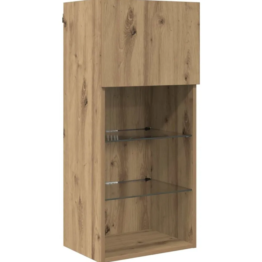 vidaXL Unidades de pared para TV 6 pcs Madera Vieja Roble artisan Best