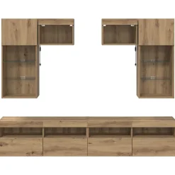 vidaXL Unidades de pared para TV 6 pcs Madera Vieja Roble artisan Best