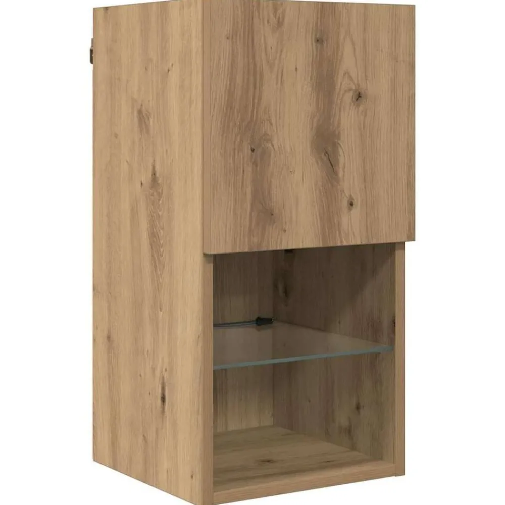 vidaXL Unidades de pared para TV 8 pcs Roble artesanal Roble artisan Best