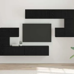 vidaXL Muebles Tv-Unidades de TV 4 pcs Madera contrachapada