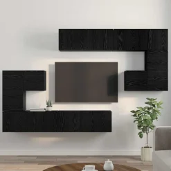 vidaXL Muebles Tv-Unidades de TV 4 pcs Madera contrachapada