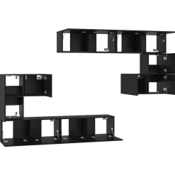 vidaXL Muebles Tv-Unidades de TV 4 pcs Madera contrachapada