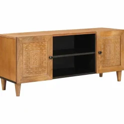 vidaXL Unidades de TV con estante Marrón Claro 105 x 33 x 46 cm Marrón claro (acabado desértico) Outlet