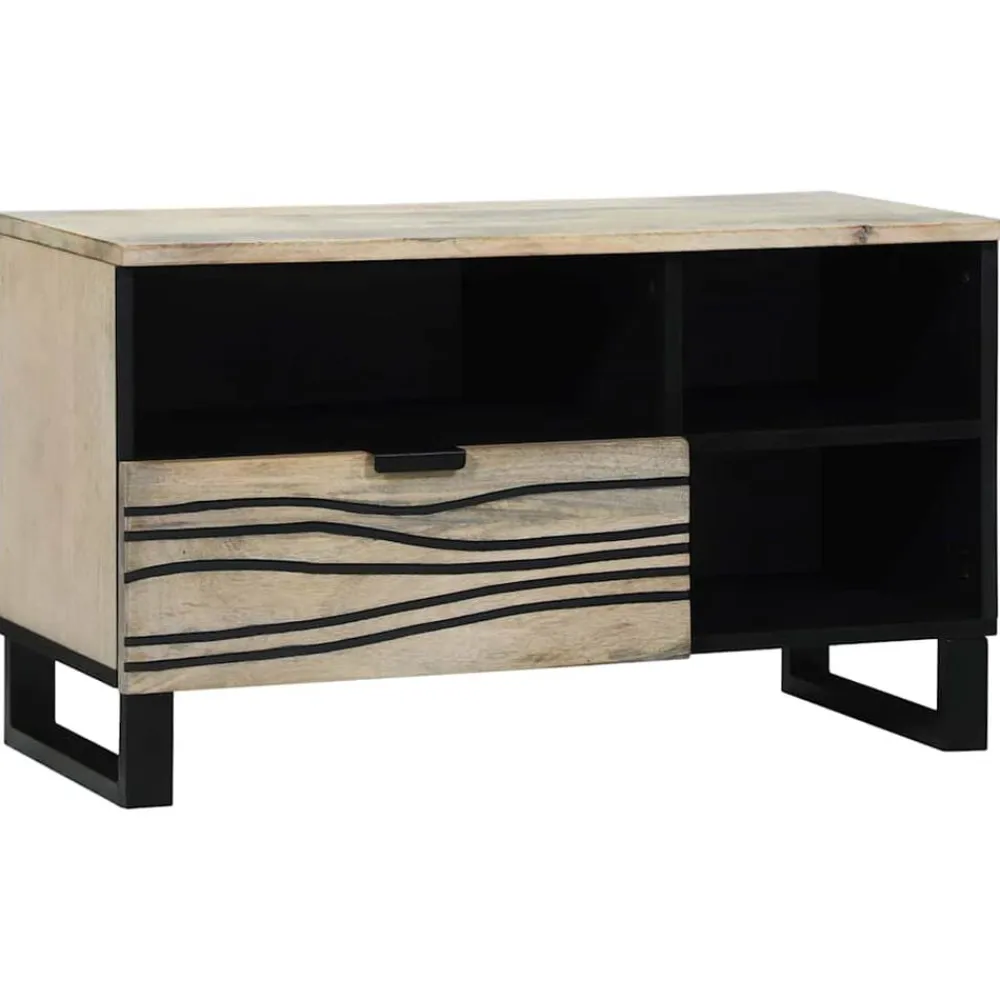 vidaXL Unidades de TV con cajón 80 x 33 x 46 cm Madera contrachapada White Sale