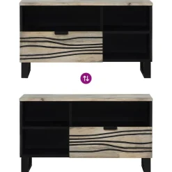 vidaXL Unidades de TV con cajón 80 x 33 x 46 cm Madera contrachapada White Sale