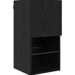 vidaXL Unidades de TV de Pared con LED con LED 6 pcs Roble negro Discount