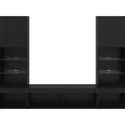 vidaXL Muebles Tv-Unidades de TV de Pared con LED con LED 5 pcs
