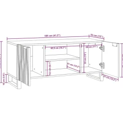 vidaXL Unidades de TV Marrón 105 x 33 x 46 cm Madera contrachapada Natural Online