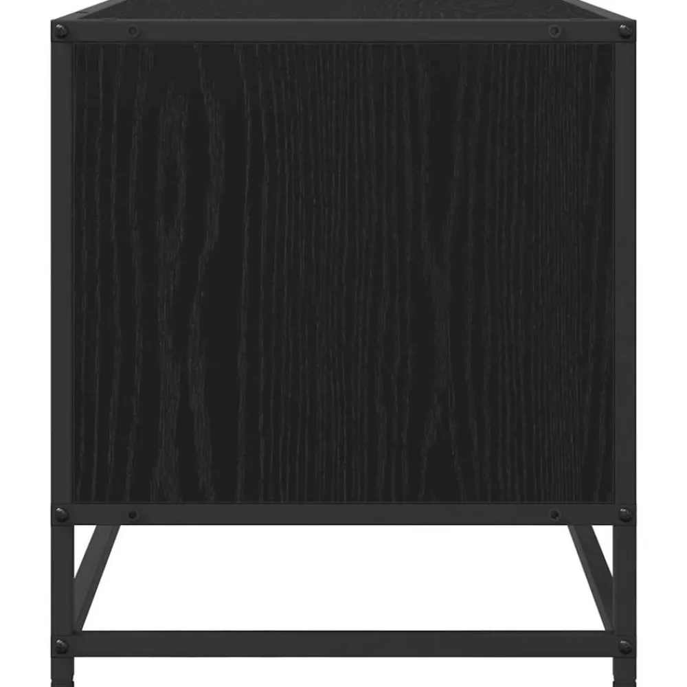 vidaXL Unidades de TV 61 x 40 x 46 cm Madera contrachapada Roble negro Clearance