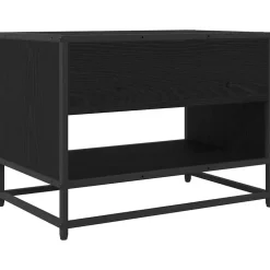 vidaXL Unidades de TV 61 x 40 x 46 cm Madera contrachapada Roble negro Clearance