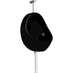 vidaXL Urinario de pared con válvula de descarga cerámica Negro New