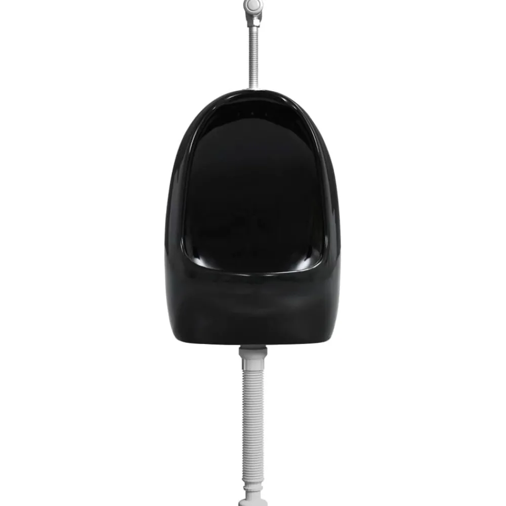 vidaXL Fontanería-Urinario de pared con válvula de descarga cerámica