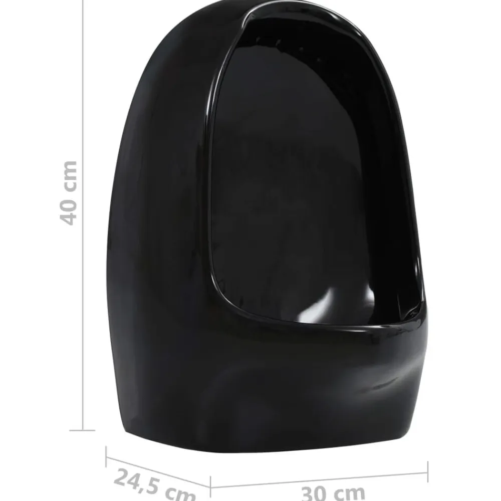 vidaXL Fontanería-Urinario de pared con válvula de descarga cerámica