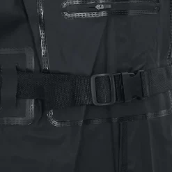 vidaXL Vadeador de pecho con botas y cinturón talla 38 Negro Hot